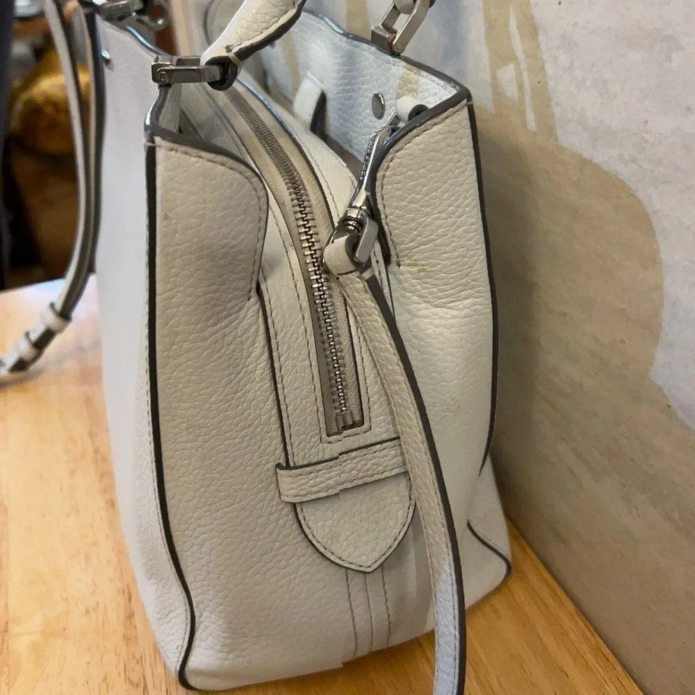 kate spade New York White Leather Top-Handle Satchel